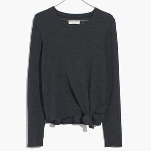 Madewell Side Knot Ribbed Sweater